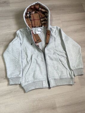 Burberry Zip-up Hooded Sweatshirt (Men’s Large)